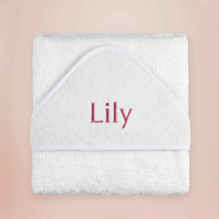 Personalised Baby Girl Hooded Towel