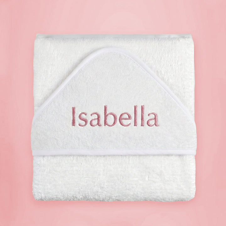 Personalised Hooded Towel Toddler Gift, Pink