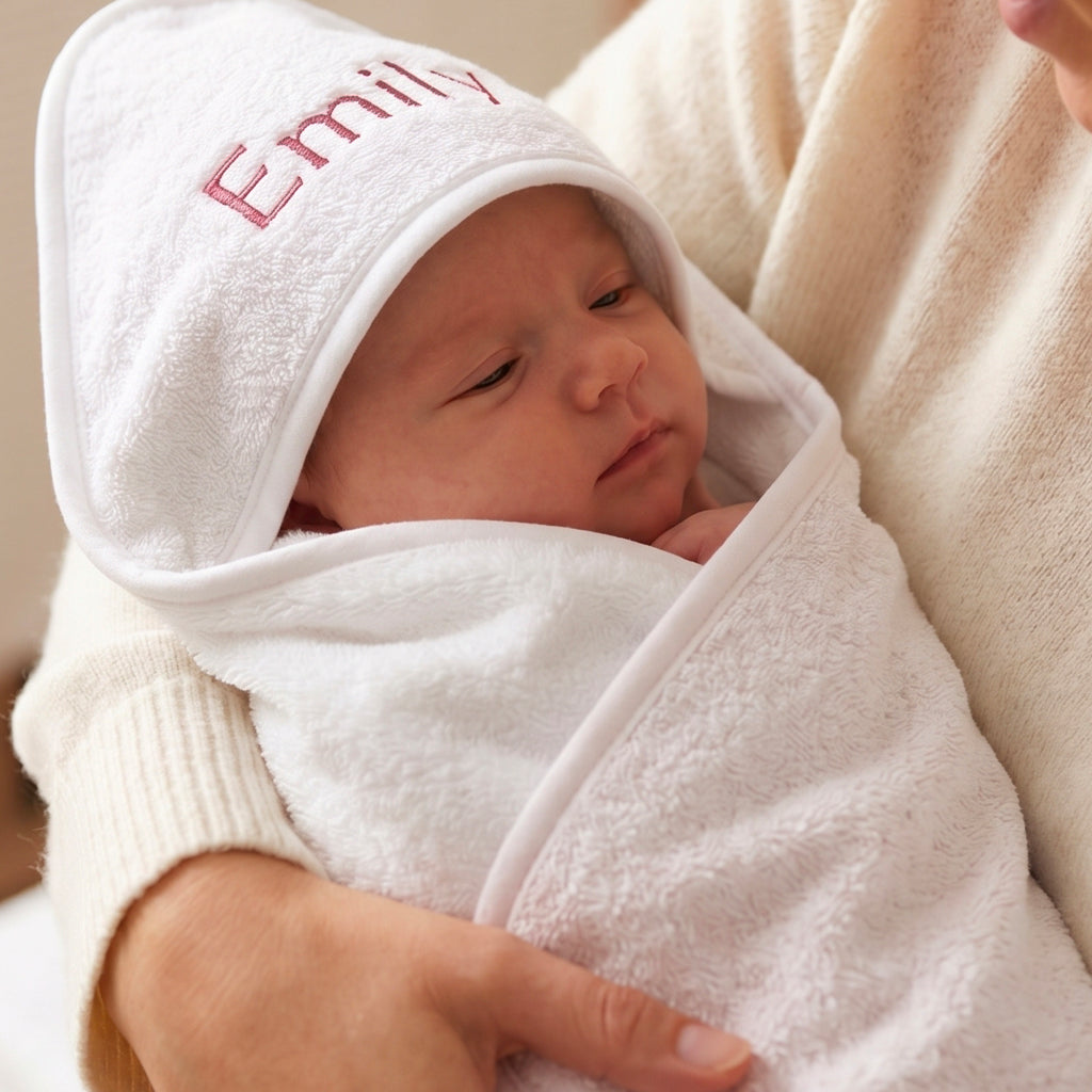 Personalised Baby Girl Hooded Towel