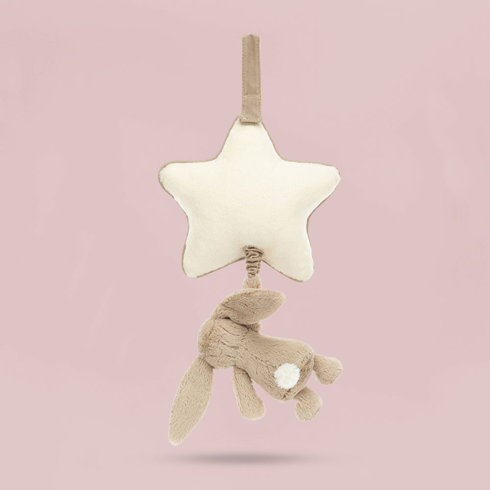 Jellycat Bashful Beige Bunny Musical Pull, Back