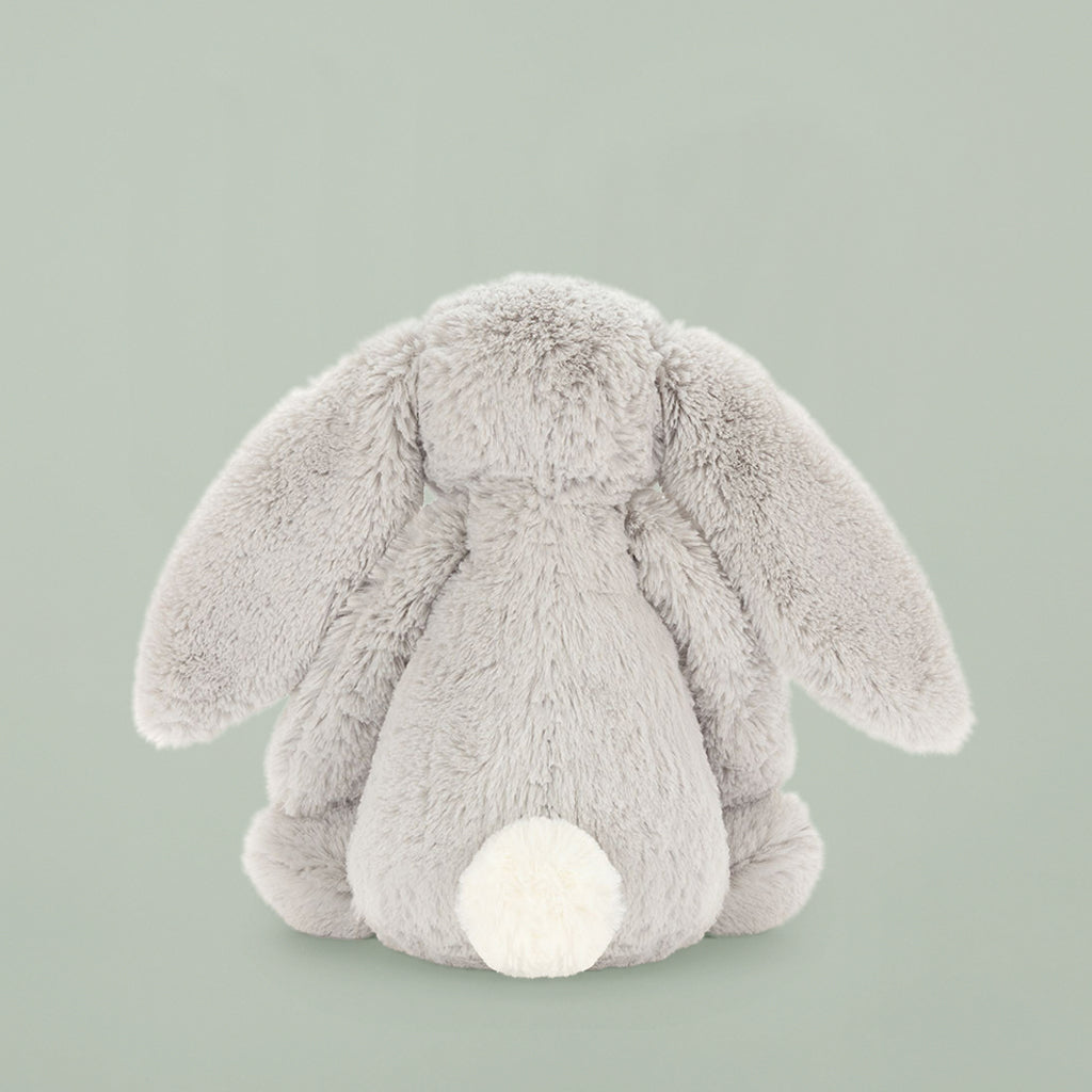 Jellycat Silver Bashful Bunny Soft Toy, Back