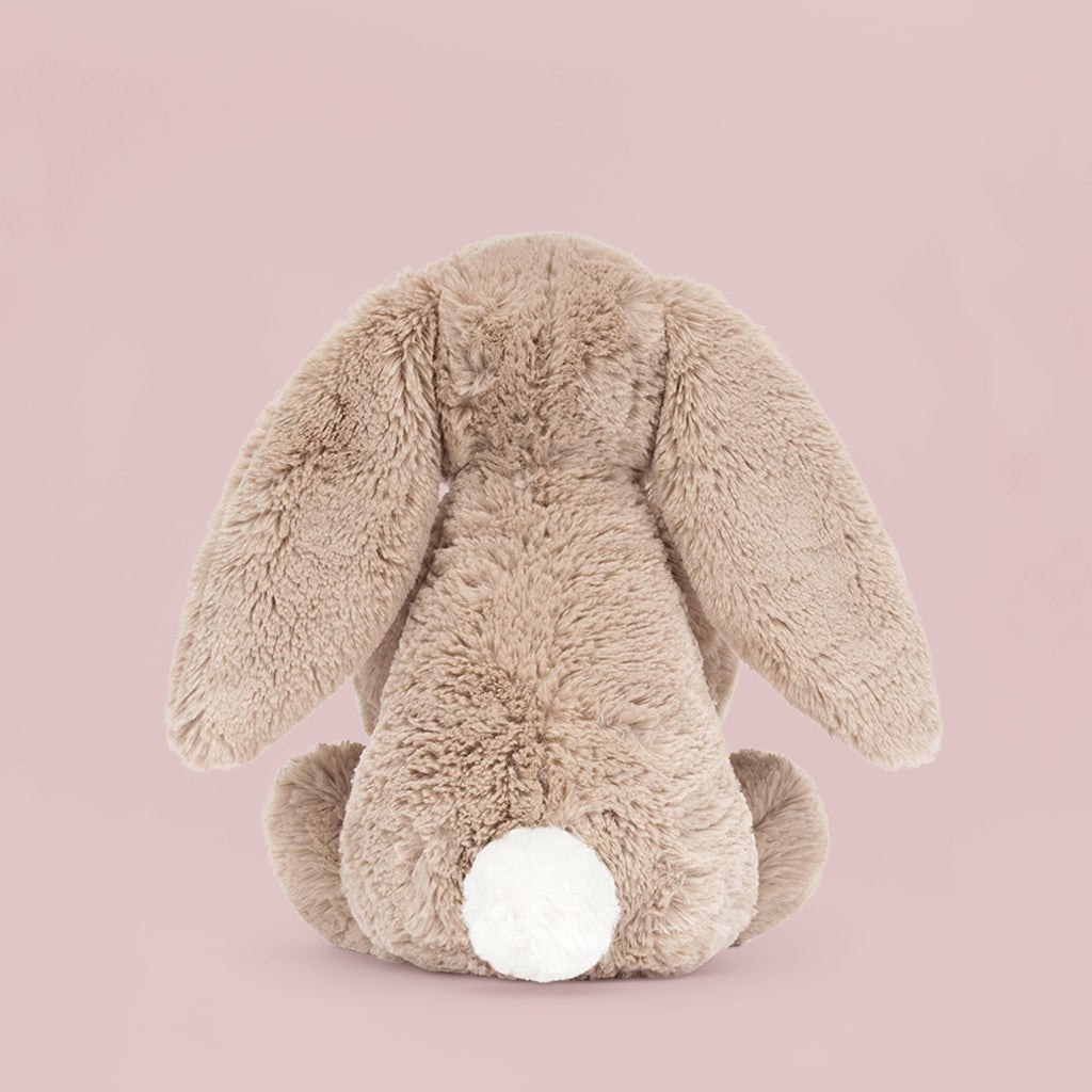 Jellycat Bashful Beige Bunny 'Birthday' Soft Toy, Back