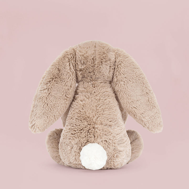 Jellycat Bashful Beige Bunny 'Birthday' Soft Toy, Back