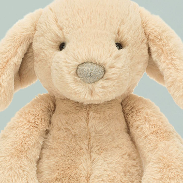 Jellycat Original Bashful Luxe Puppy Orlando Soft Toy, Close Up