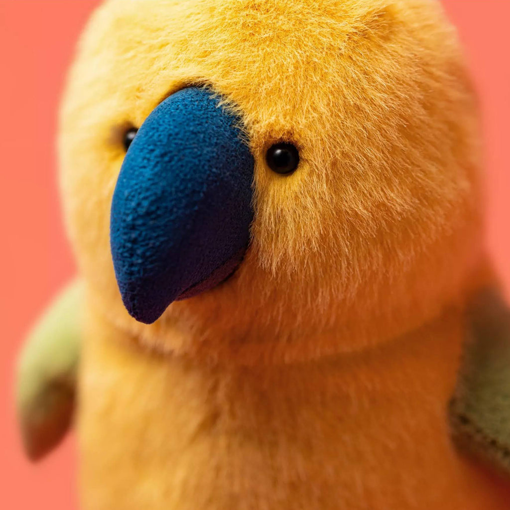 Jellycat Budgeby Parrot Soft Toy, Close Up