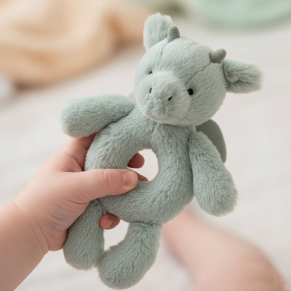 Jellycat Bashful Dragon Ring Rattle 