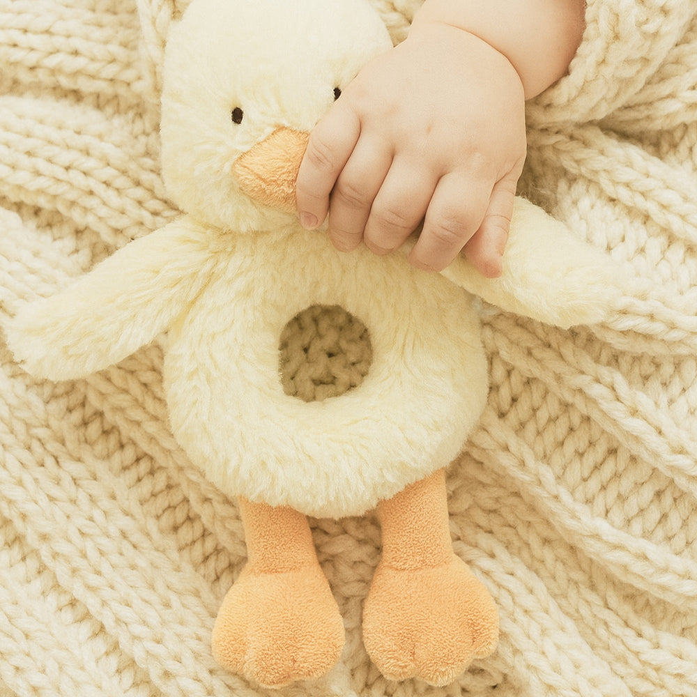 Jellycat Bashful Duckling Ring Rattle