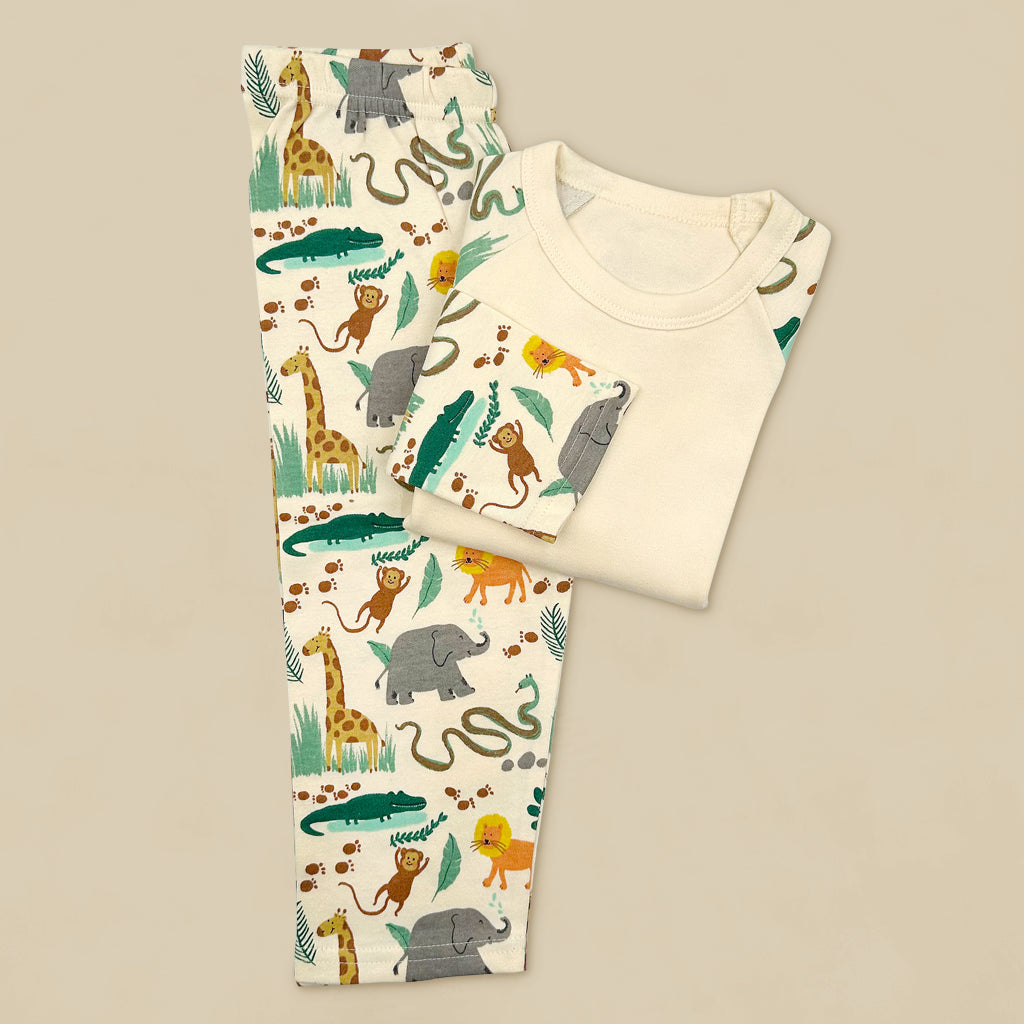 Georgie Giraffe Soft Toy with Jungle Pyjamas and Birthday Balloon