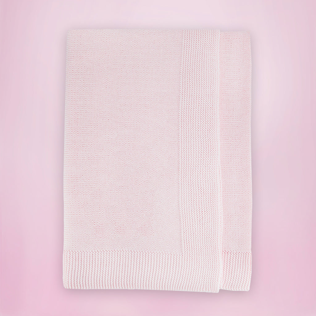 Babyblooms' 100% Cotton Pink Knitted Blanket 