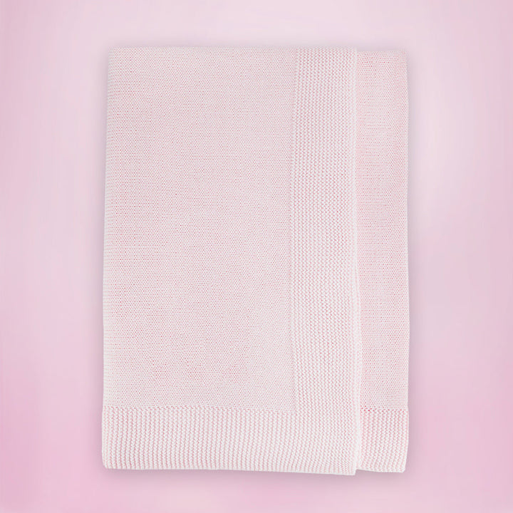 Babyblooms' 100% Cotton Pink Knitted Blanket 