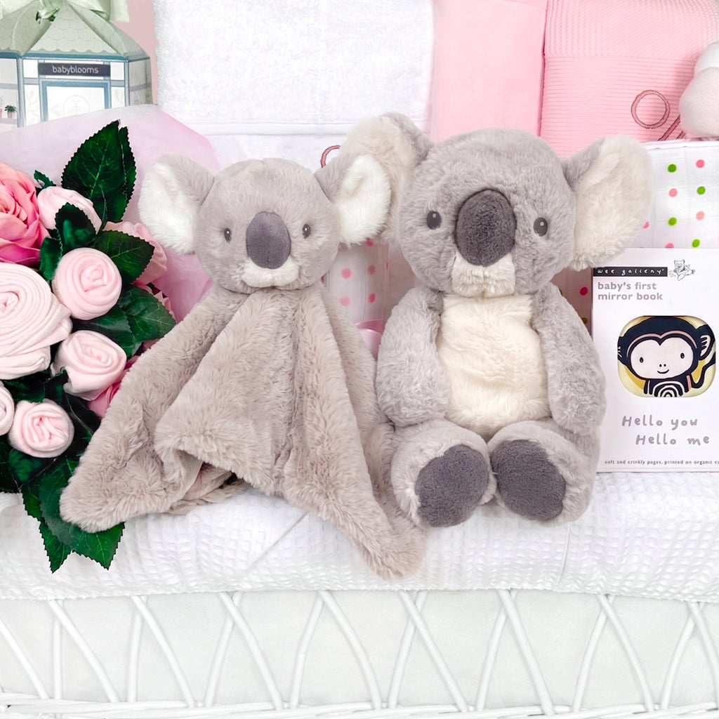 Personalised Kodi Koala Moses Basket Baby Hamper, Close Up