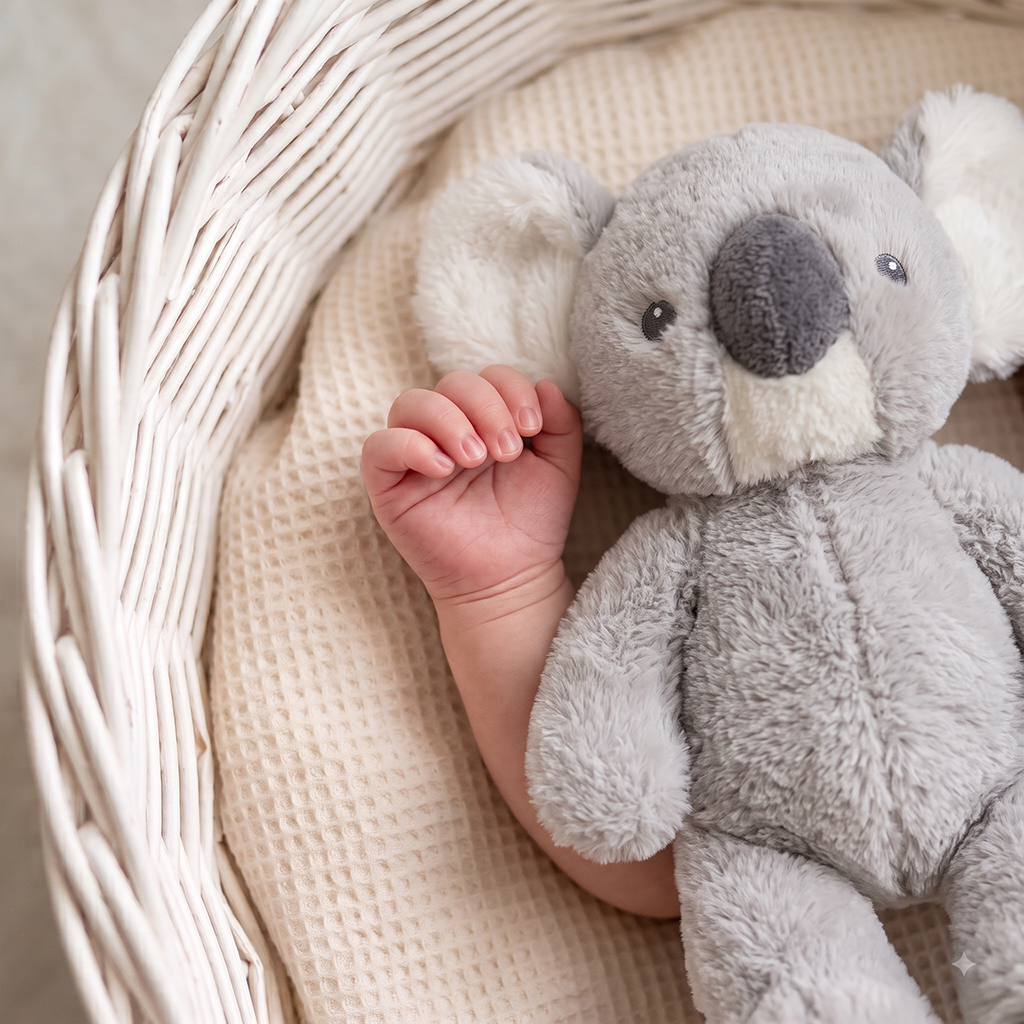 Personalised Kodi Koala Moses Basket Baby Hamper, Neutral