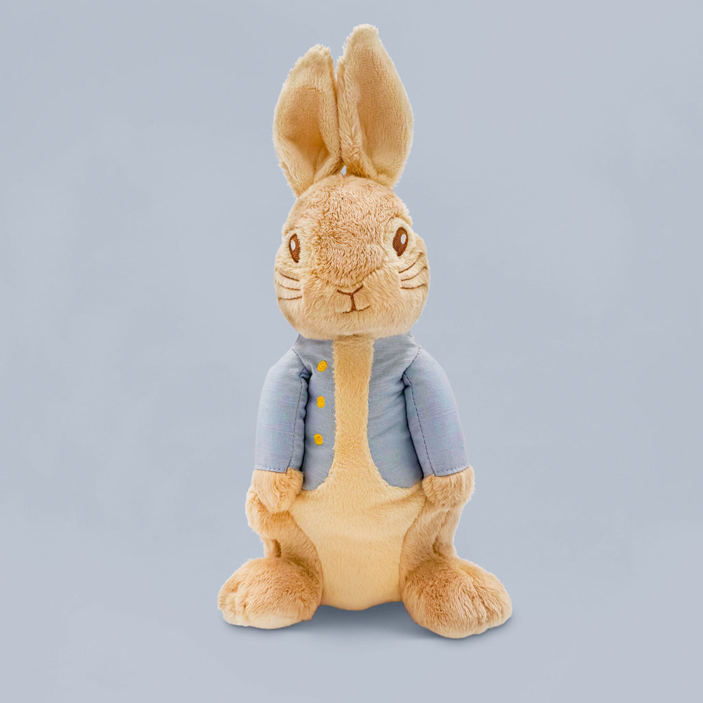Large Peter Rabbit Soft Toy with Book and Personalised Fleece Blanket Gift Set