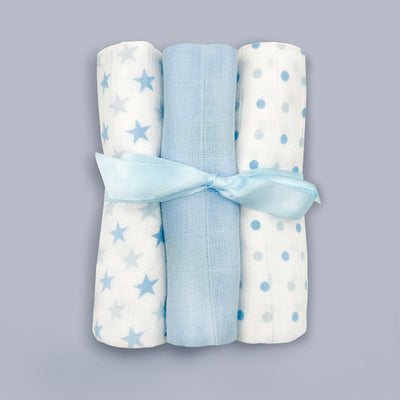 Cotton muslin squares baby gift