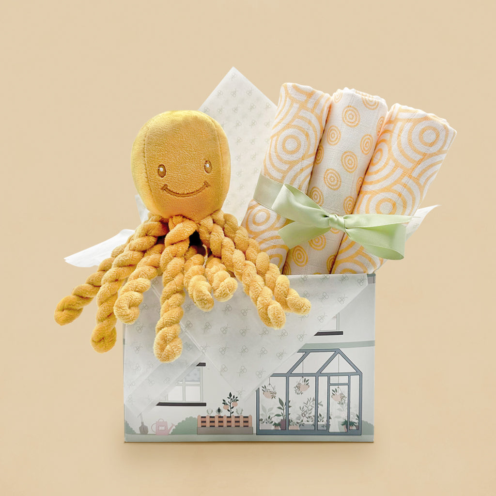Octopus Soft Toy New Baby Gift Set, Neutral