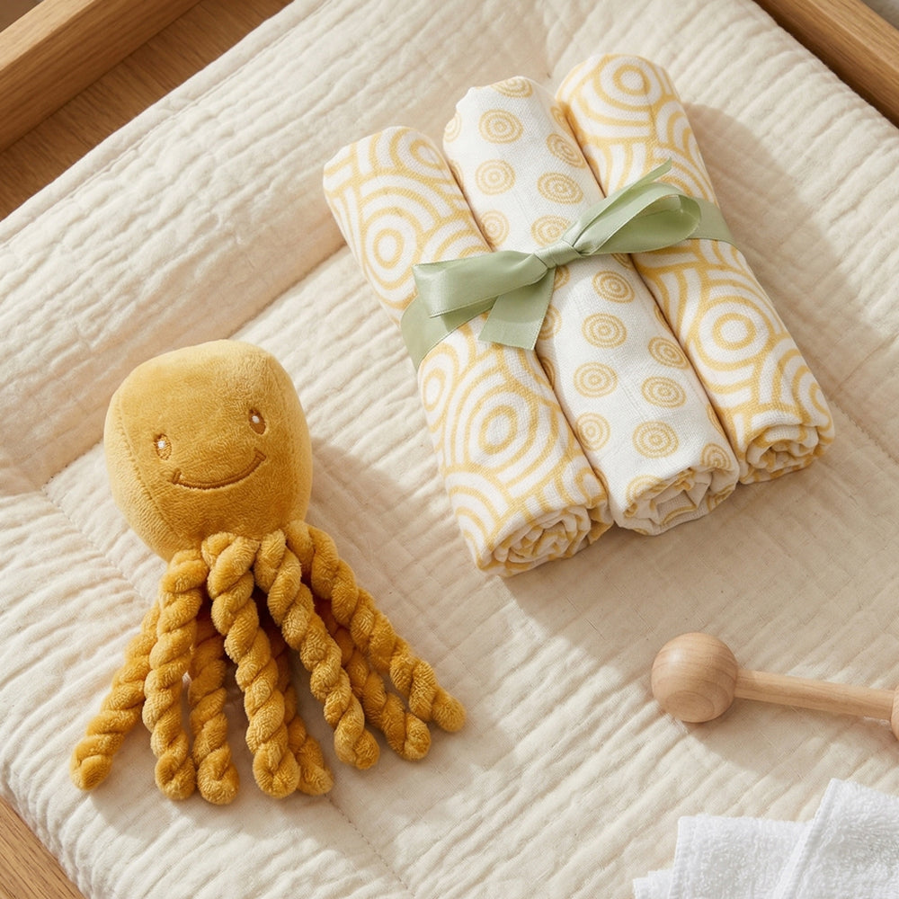 Octopus Soft Toy New Baby Gift Set, Neutral