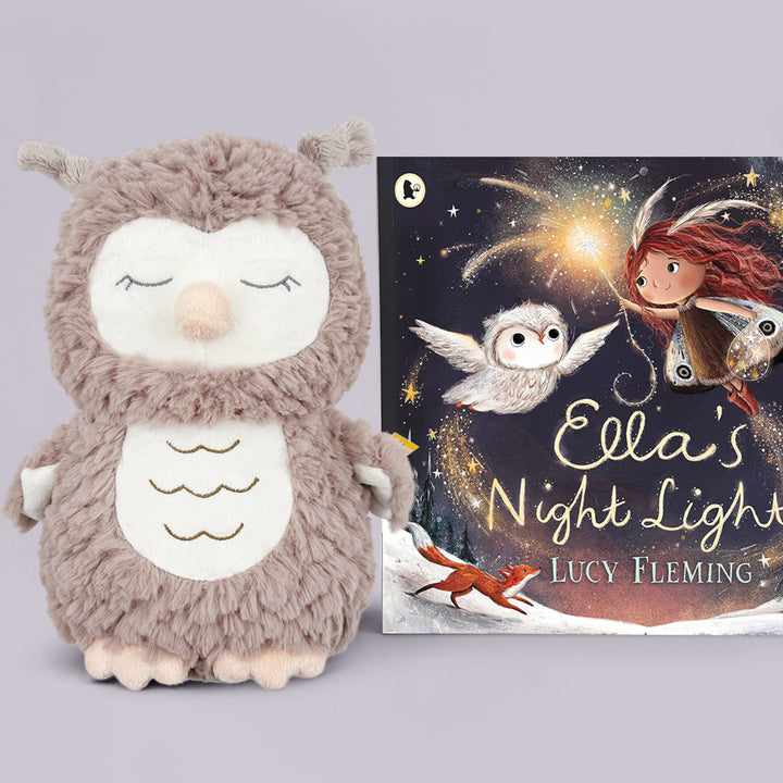 Steiff Ollie Owl Soft Toy with Ella's Night Lights Storybook 