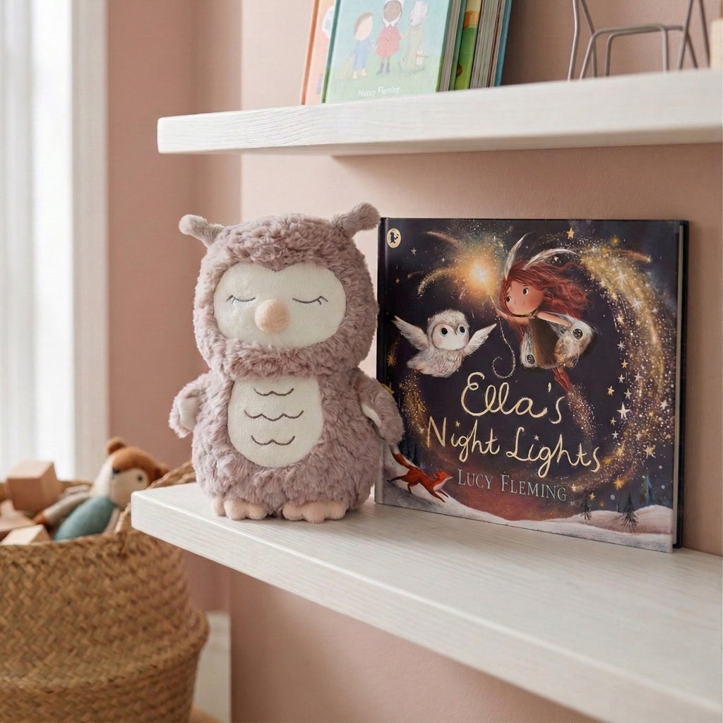 Steiff Ollie Owl Soft Toy with Ella's Night Lights Storybook 