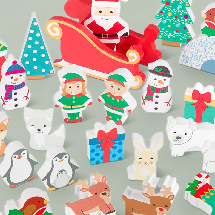 Selection of Winter Wonderland Wooden Advent Calendar Pieces