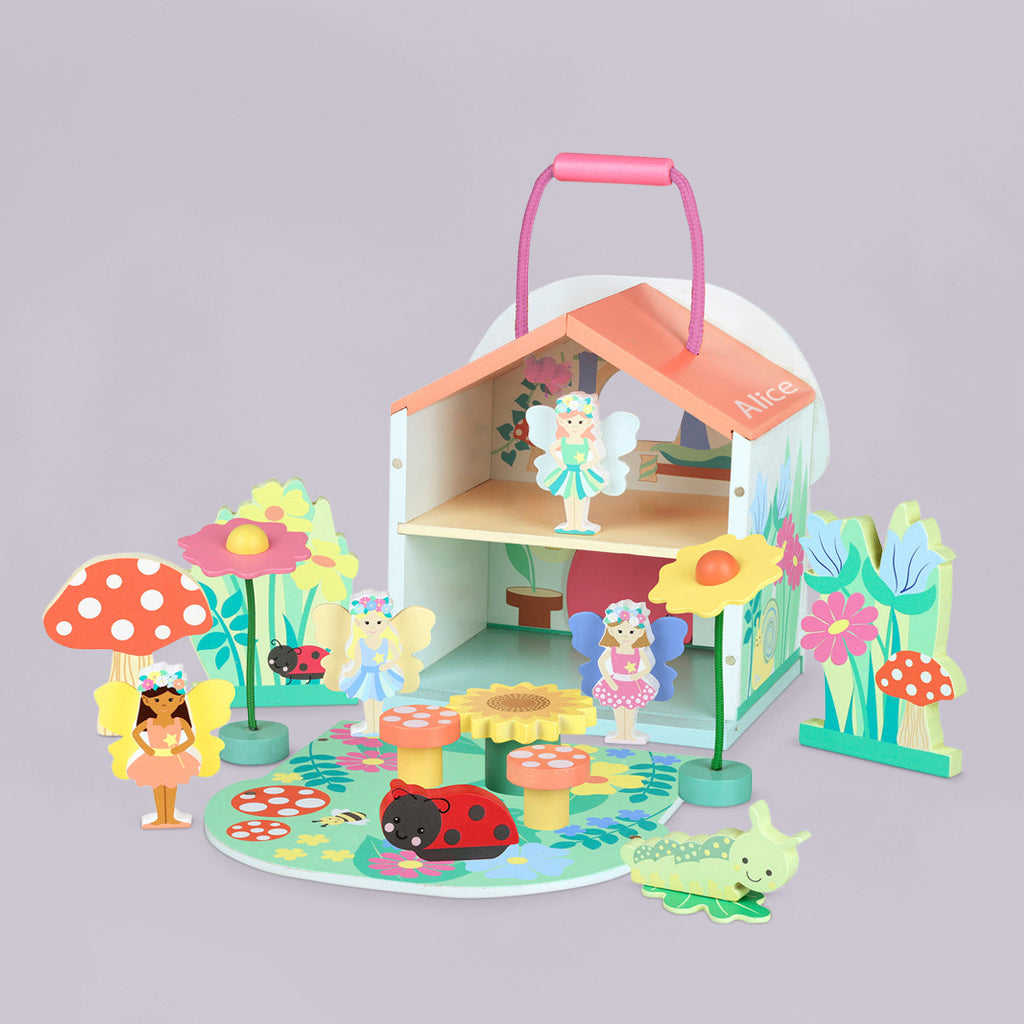 Personalised Wooden Fairy Play Set