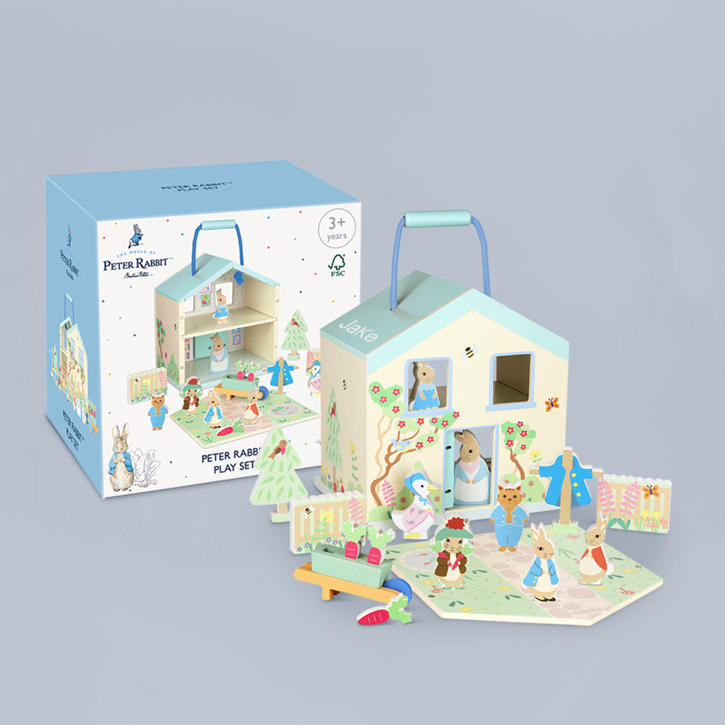 Personalised Peter Rabbit Wooden Play Set