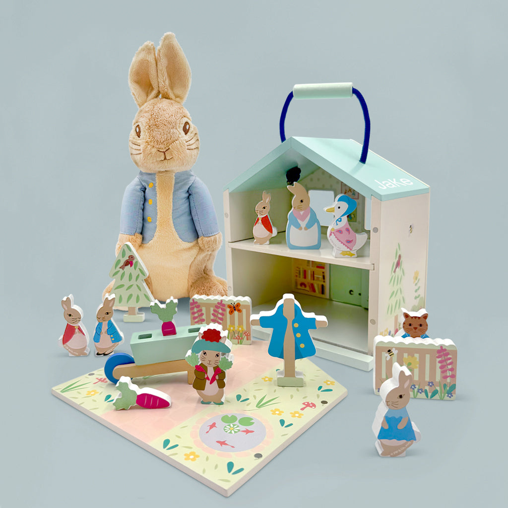 Personalised Peter Rabbit Play Set with Soft Toy 