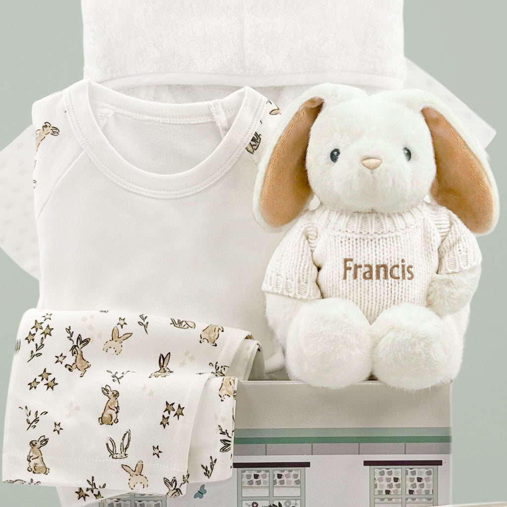 Personalised Little Bunny Bath and Bedtime Hamper
