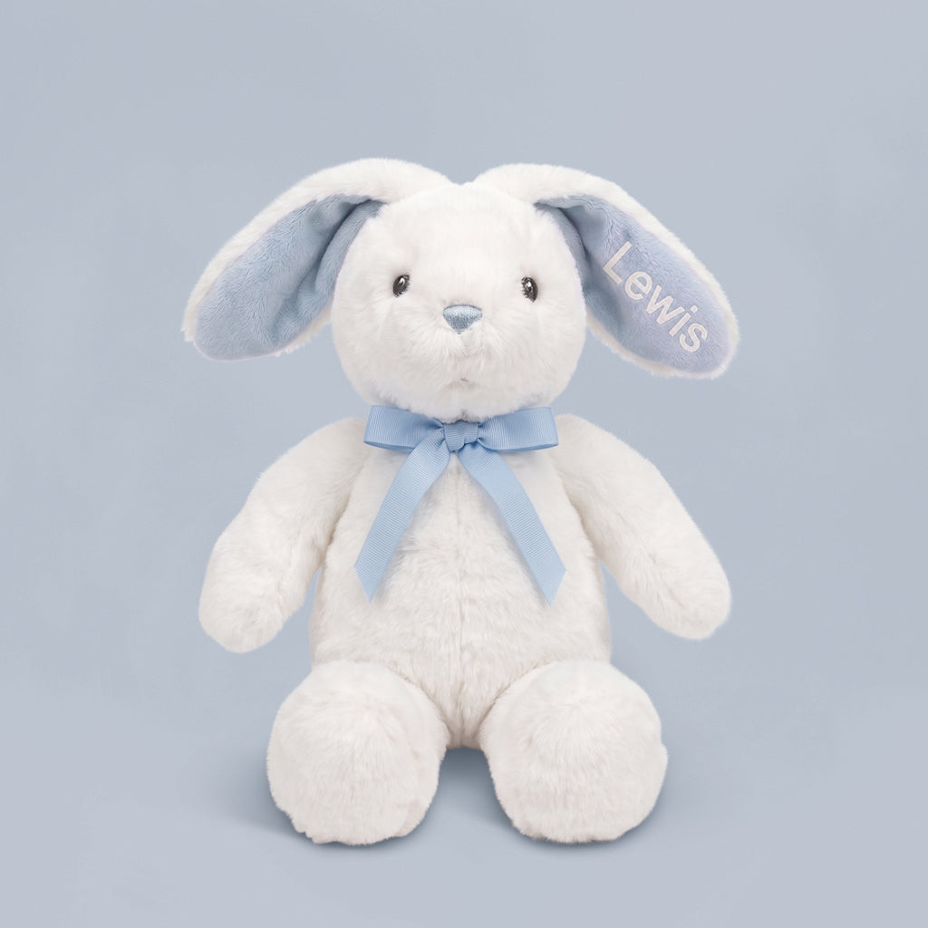 Personalised Little Blue Bunny Soft Toy New Baby Gift 