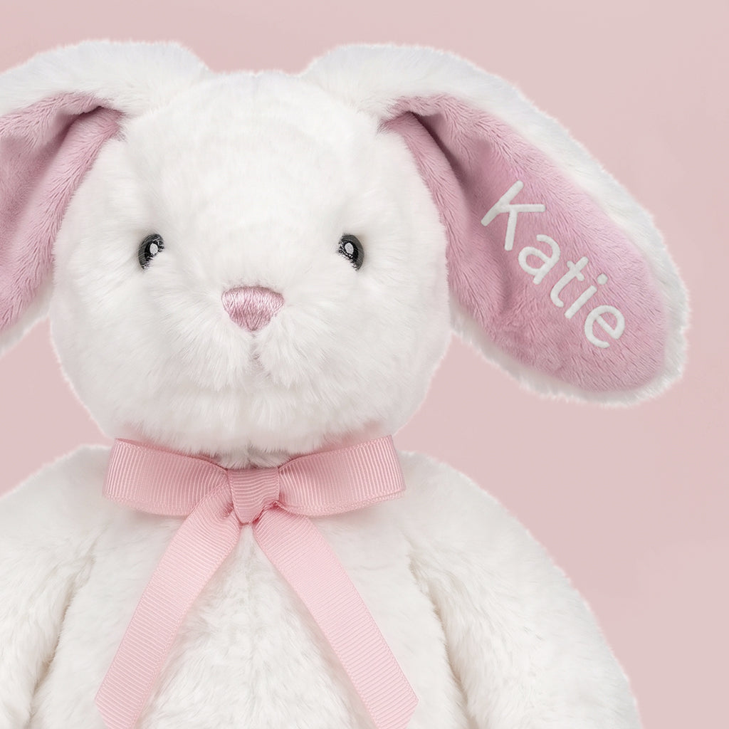 Personalised Little Pink Bunny Soft Toy New Baby Gift 