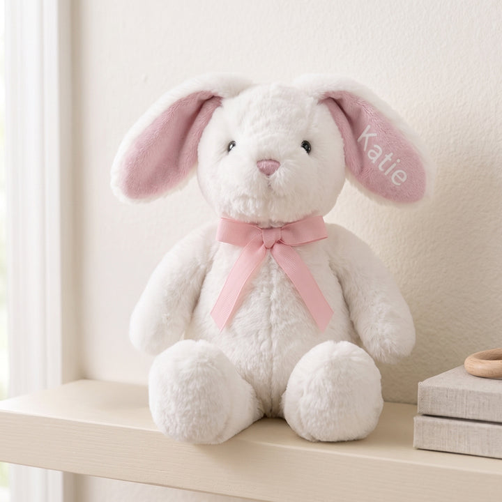 Personalised Little Pink Bunny Soft Toy New Baby Gift 
