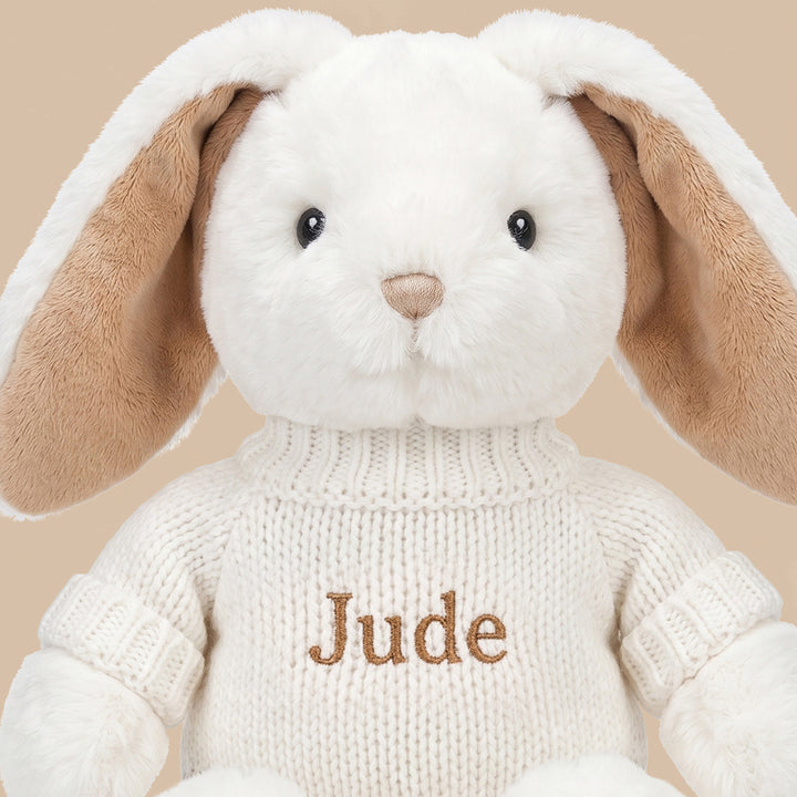 Babyblooms Personalised Little Beige Bunny with Jumper 
