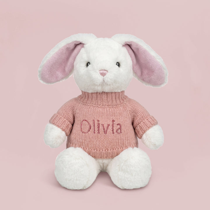 Babyblooms Personalised Little Pink Bunny with Jumper 