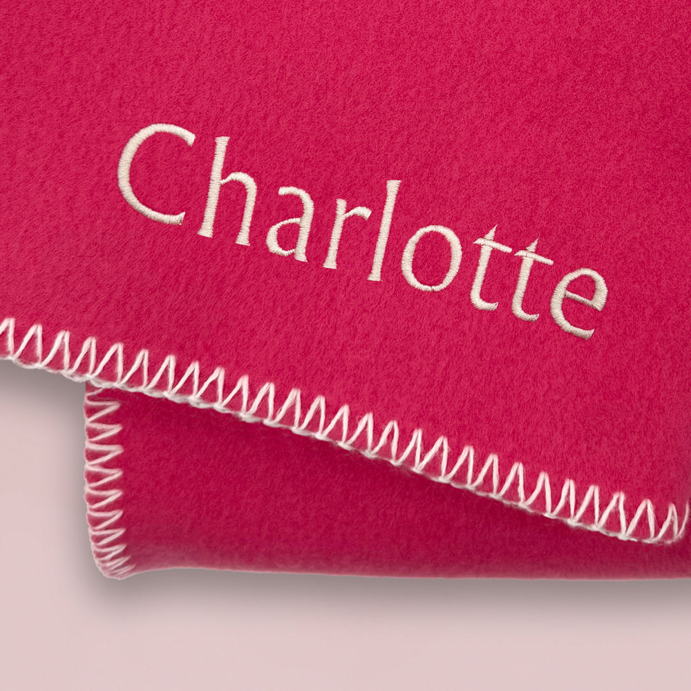 Personalised Fleece Blanket, Pink