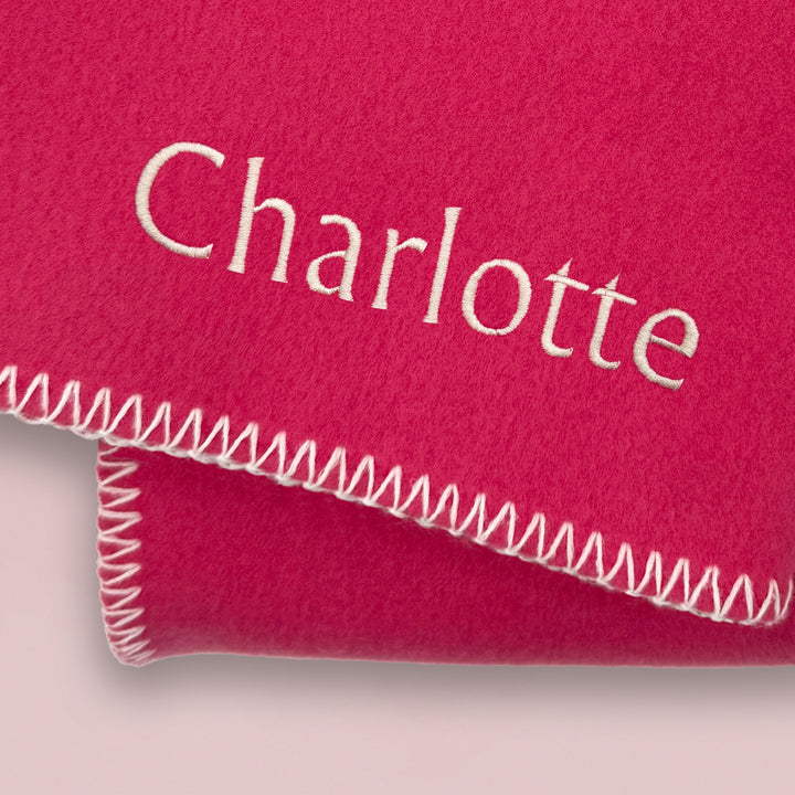 Personalised Fleece Blanket, Pink
