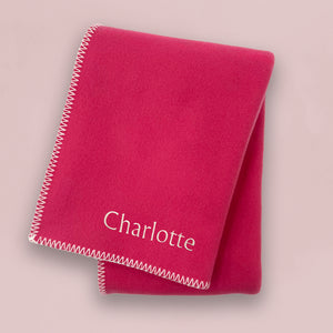 Personalised Fleece Blanket, Pink
