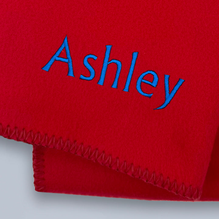 Personalised Fleece Blanket, Red