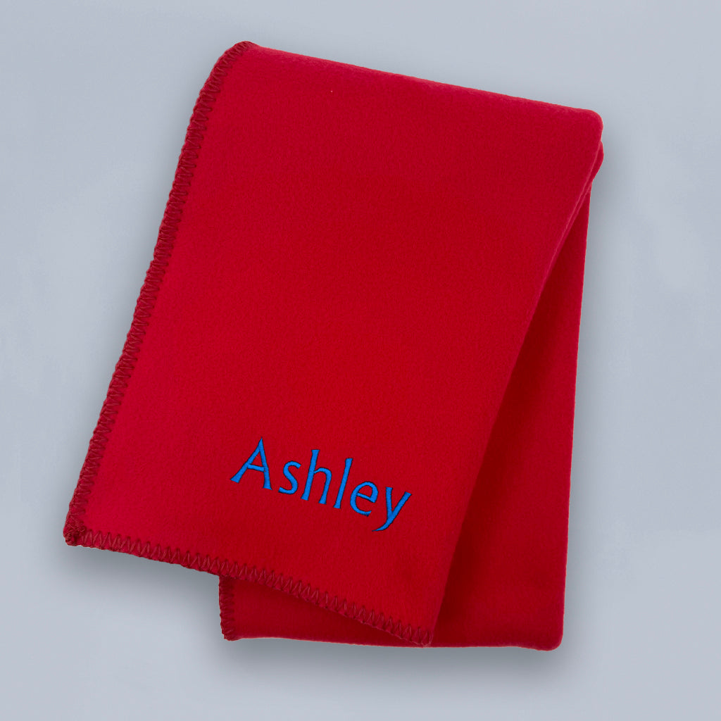 Personalised Fleece Blanket, Red