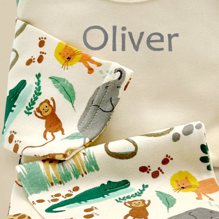 Jungle Balloon And Personalised Pyjamas Birthday Gift Set