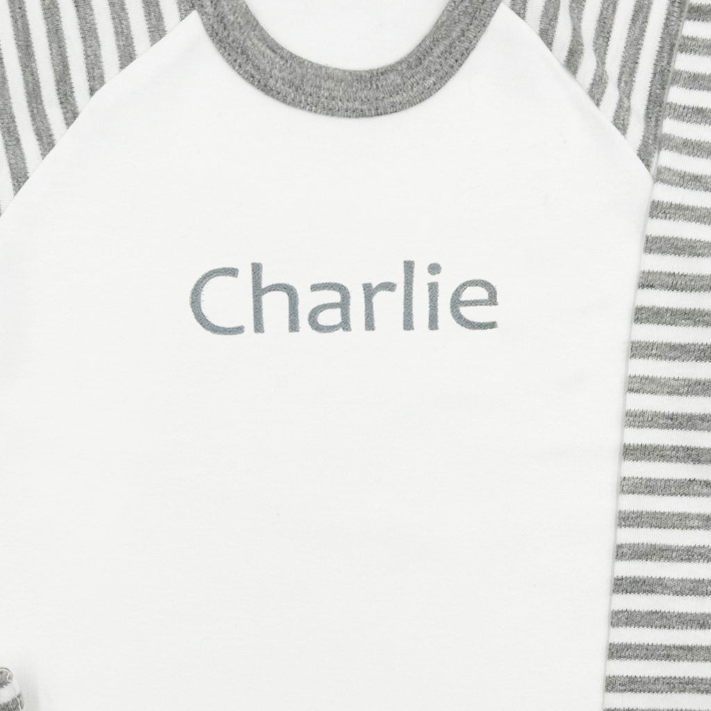 Personalised Esme Elephant Soft Toy With Pyjamas, Grey