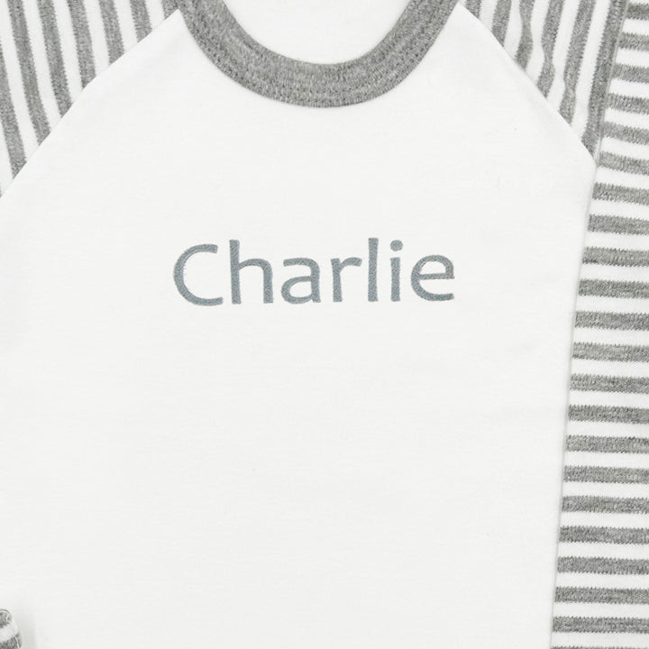 Personalised Esme Elephant Soft Toy With Pyjamas, Grey