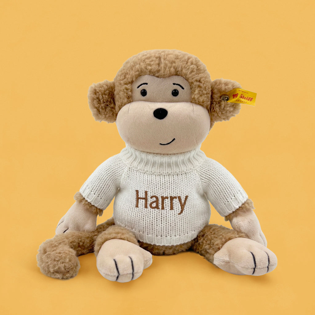 Personalised Steiff Brownie Monkey Soft Toy