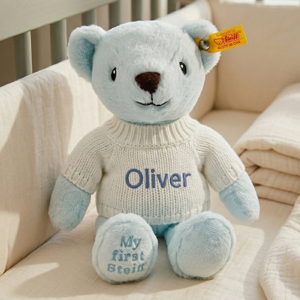 Personalised My First Steiff Teddy Bear, Blue