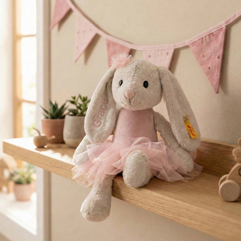 Personalised Steiff Hoppie Ballet Rabbit Soft Toy