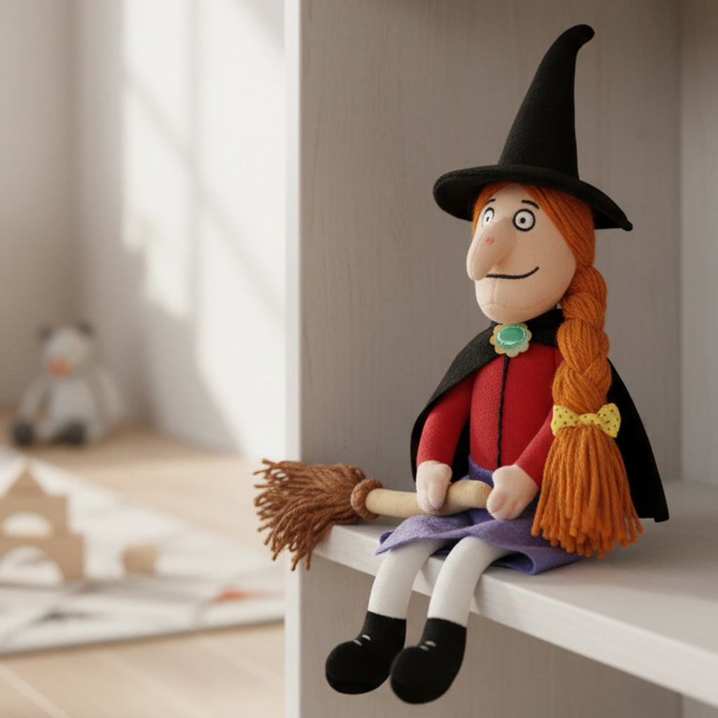 Brom Puppet Room on the Broom Witch with Broom Soft Toy | Soft Toys – Babyblooms