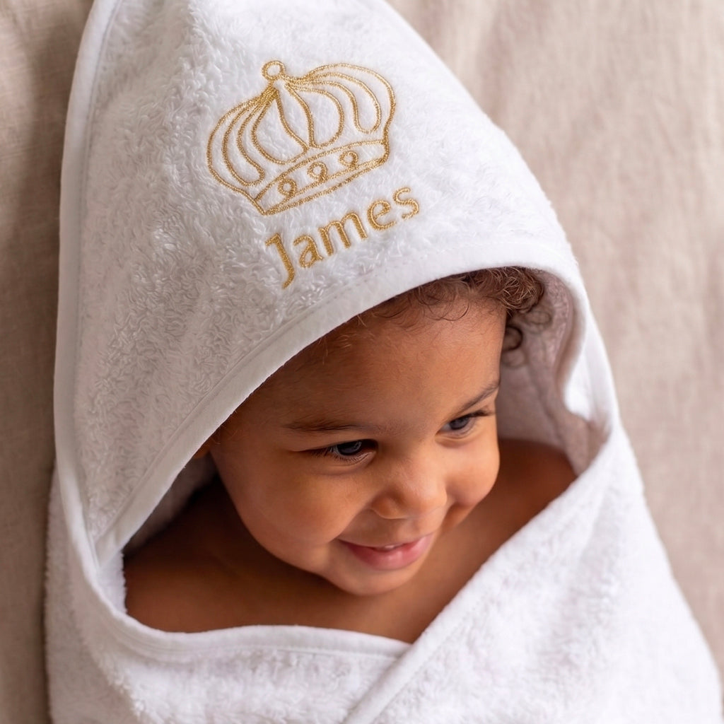Large Personalised Royal Hooded Towel