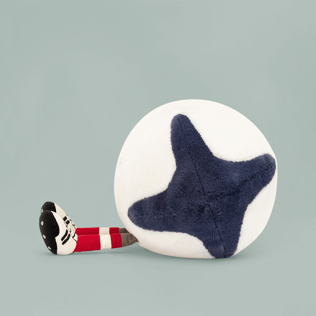 Jellycat Amuseable Sports Rugby Ball Soft Toy, Side