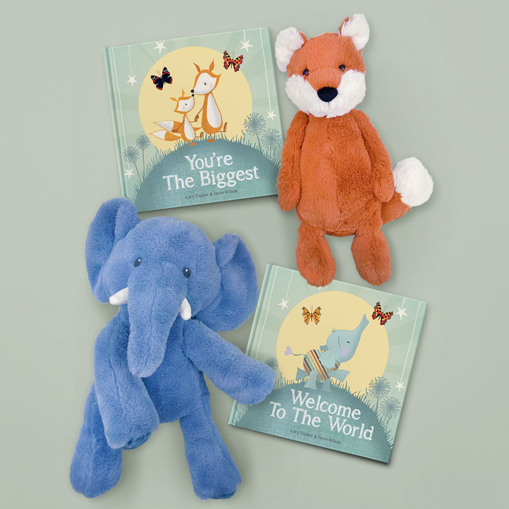Baby And Sibling Gift Of New Baby And Sibling Books With Soft Toys