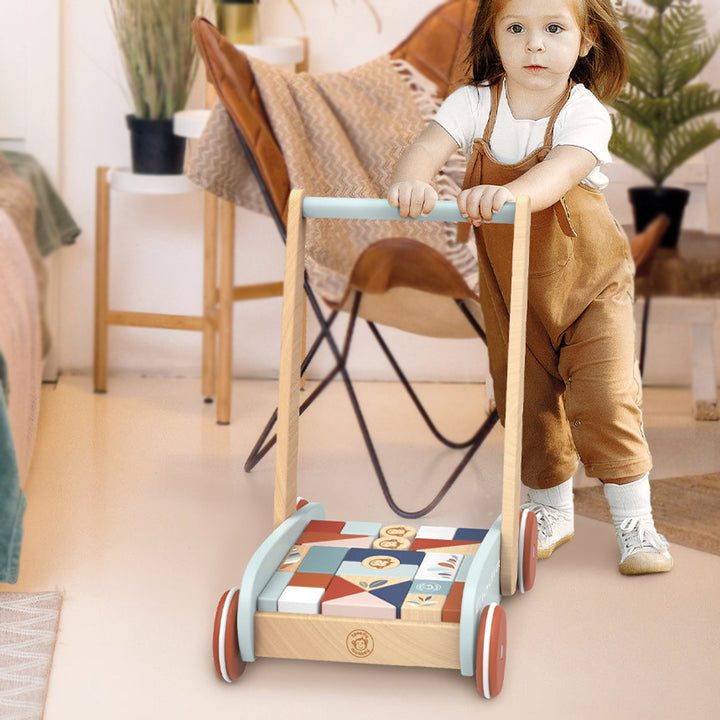 Speedy Monkey Wooden Baby Block Walker