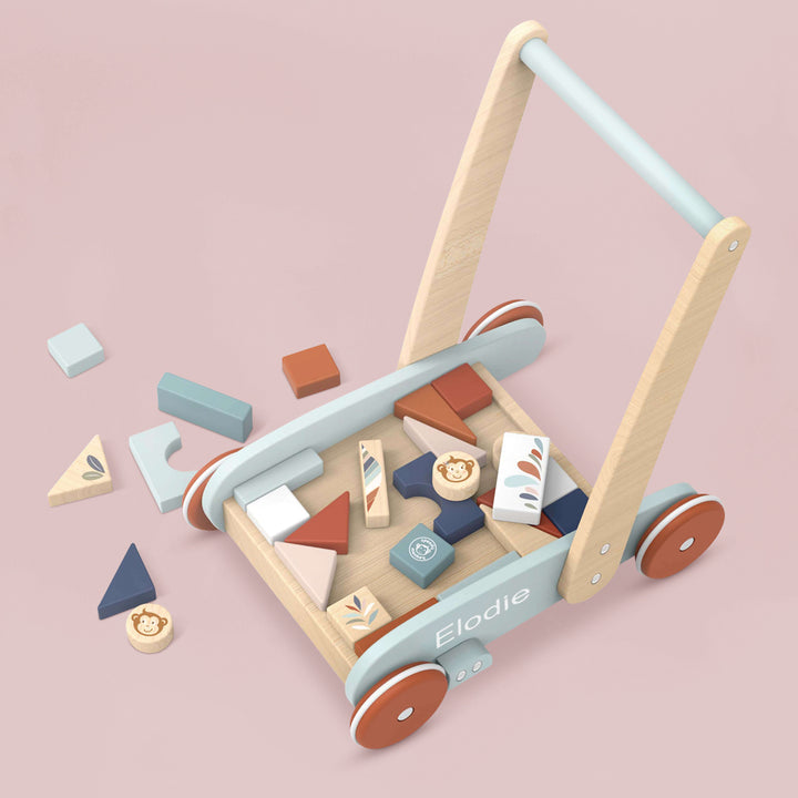 Speedy Monkey Wooden Block Baby Walker