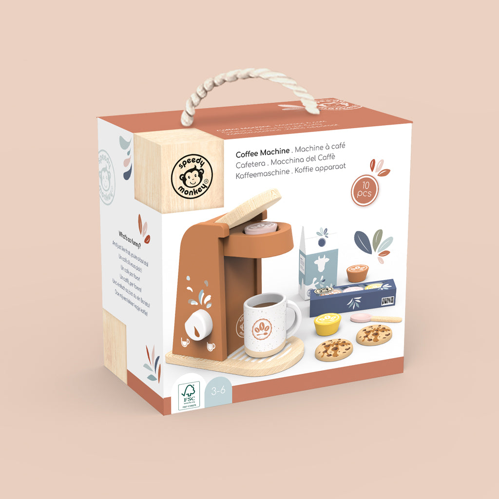 Speedy Monkey Wooden Coffee Machine 